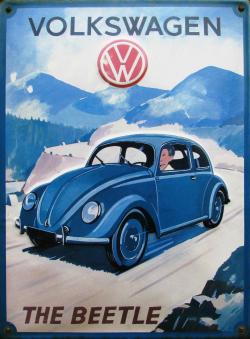 Retro VW Beetle Ad Design - Men and Women's 'Gildan' Slim T-Shirt Retro VW Beetle Ad Design - Men and Women's 'Gildan' Slim T-Shirt