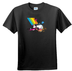 Rainbow VW Kombi Design - Men and Women's 'Gildan' Slim T-Shirt Rainbow VW Kombi Design - Men and Women's 'Gildan' Slim T-Shirt