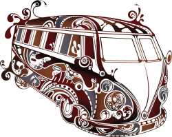 Psychedelic VW Kombi Organic Men and Women's T-shirt Psychedelic VW Kombi Organic Men and Women's T-shirt